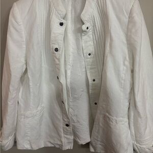 Elegant White Women's Suit Jacket